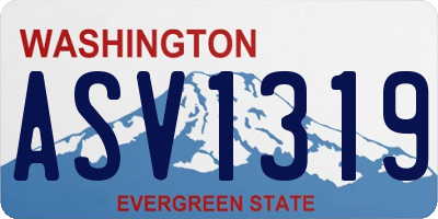 WA license plate ASV1319