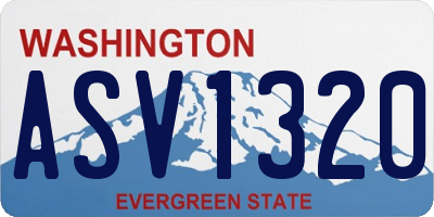 WA license plate ASV1320
