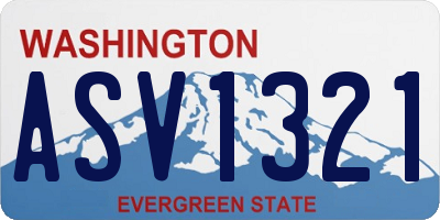 WA license plate ASV1321
