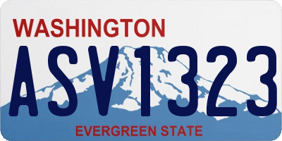 WA license plate ASV1323