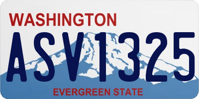 WA license plate ASV1325