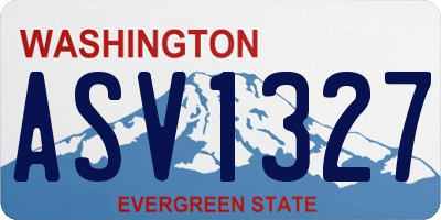 WA license plate ASV1327