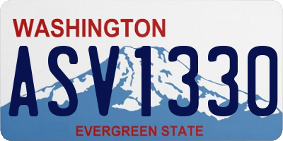 WA license plate ASV1330