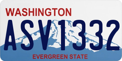 WA license plate ASV1332