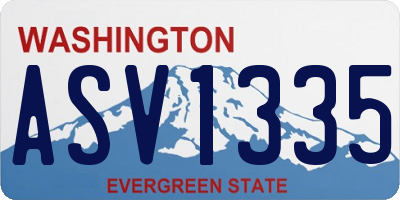 WA license plate ASV1335