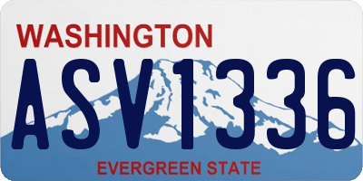 WA license plate ASV1336