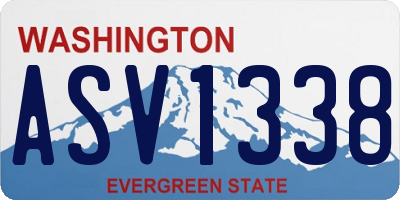 WA license plate ASV1338