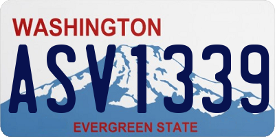 WA license plate ASV1339
