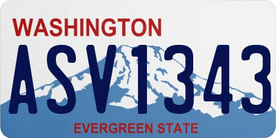 WA license plate ASV1343
