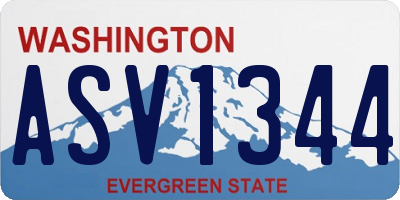 WA license plate ASV1344