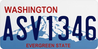 WA license plate ASV1346