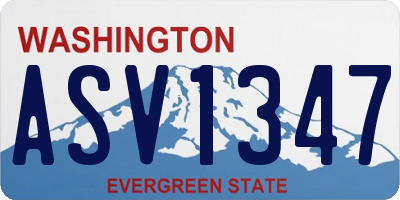 WA license plate ASV1347