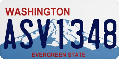 WA license plate ASV1348