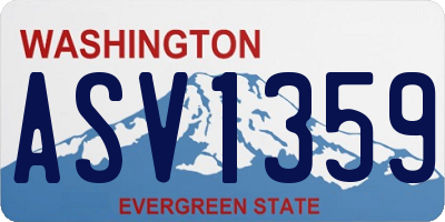 WA license plate ASV1359