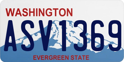 WA license plate ASV1369