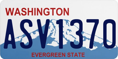 WA license plate ASV1370