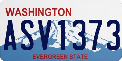 WA license plate ASV1373