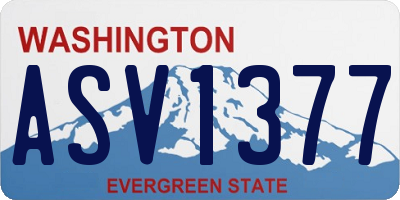 WA license plate ASV1377