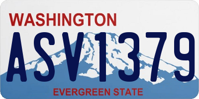 WA license plate ASV1379