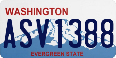 WA license plate ASV1388