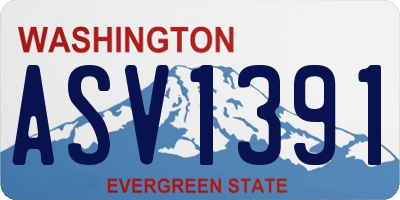 WA license plate ASV1391