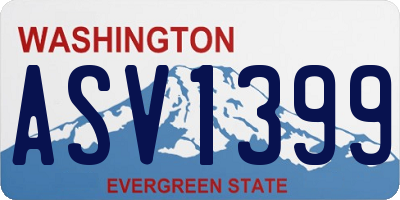 WA license plate ASV1399