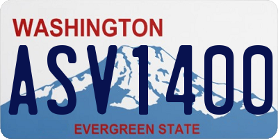 WA license plate ASV1400