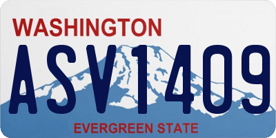 WA license plate ASV1409