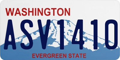 WA license plate ASV1410