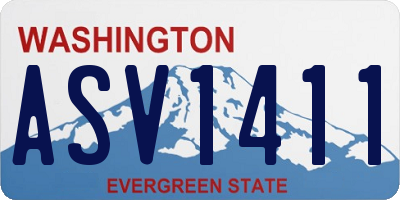 WA license plate ASV1411