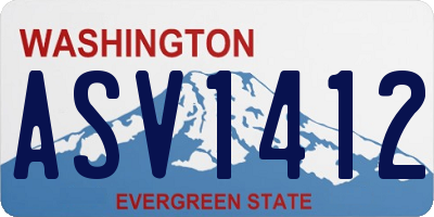 WA license plate ASV1412