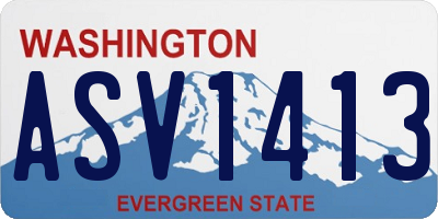 WA license plate ASV1413