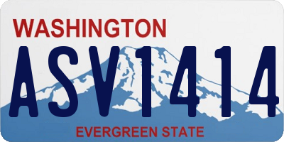 WA license plate ASV1414