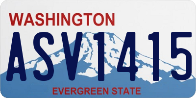 WA license plate ASV1415