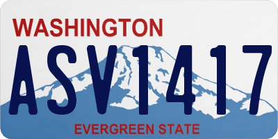 WA license plate ASV1417