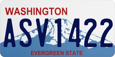 WA license plate ASV1422