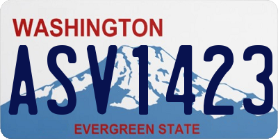 WA license plate ASV1423