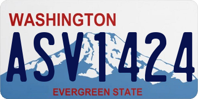 WA license plate ASV1424