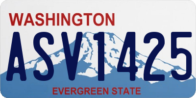 WA license plate ASV1425