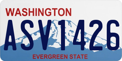 WA license plate ASV1426