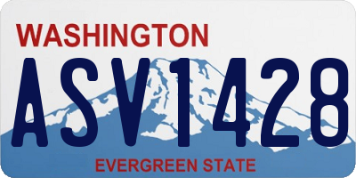 WA license plate ASV1428