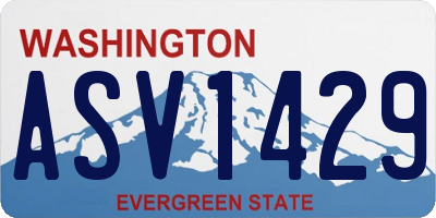 WA license plate ASV1429