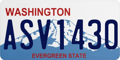 WA license plate ASV1430