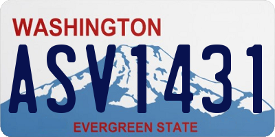 WA license plate ASV1431