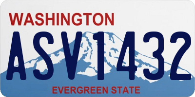 WA license plate ASV1432