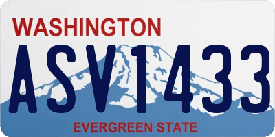 WA license plate ASV1433