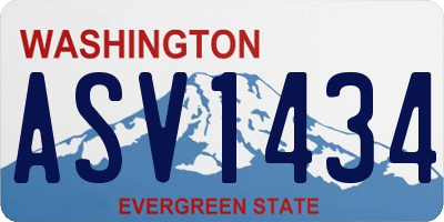 WA license plate ASV1434