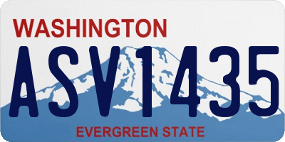 WA license plate ASV1435