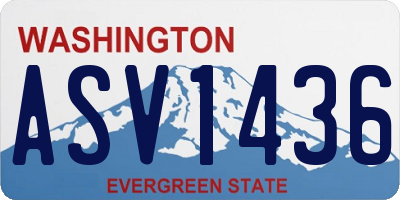 WA license plate ASV1436