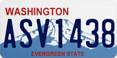 WA license plate ASV1438